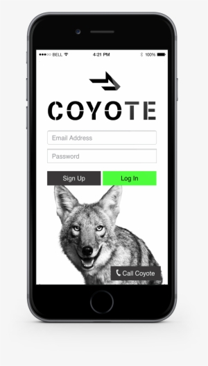 Iphone 6 Mockup Log In Screen - Coyote Logistics App