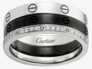 Love Ringwhite Gold, Ceramic, Diamonds - Black Cartier Love Ring