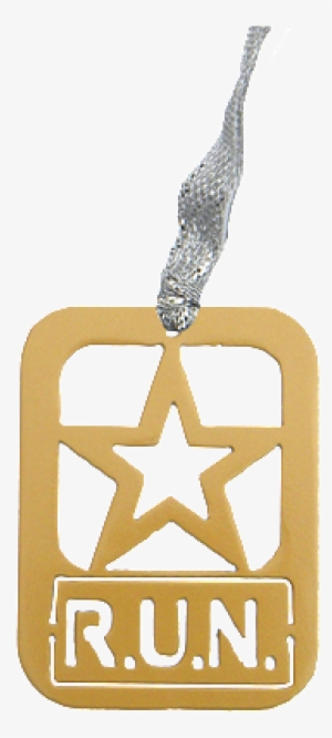 Army Star Run Gold Dangler Ornament - Pendant