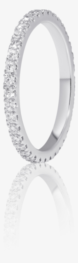 Pavé Diamond Eternity Wedding Ring In 18k White Gold - Engagement Ring