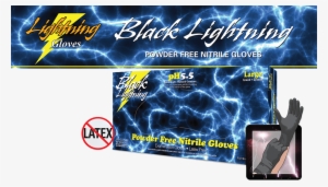 Black Lightning Gloves - Black Lightning Bl-m Nitrile Gloves Medium