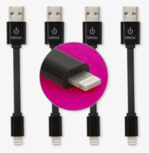 Cablelinx 4" Value Pack Of 4 Lightning To Usb-a Flat