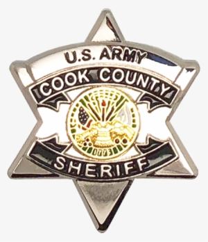 Cook County Sheriff Star Lapel Pin - Us Army Cook County Sheriff