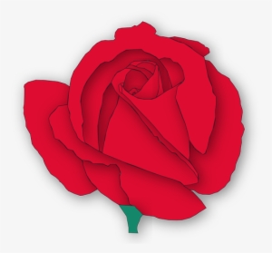 Cartoon Red Rose -flower Vector - Cartoon Rose With Transparent Background
