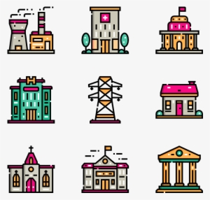 City Elements 50 Icons - Park Cartoon Icon Png