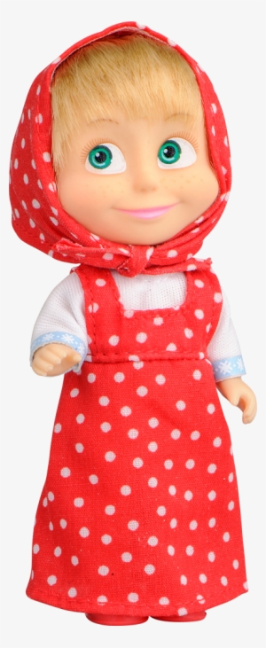 Masha And The Bear Doll With Dress, Red Dotted Dress, - 4006592916787