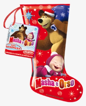 Masha And The Bear Mini-stocking 50 G - Masha And The Bear Png Christmas
