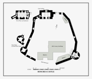 Roscrea Castle Plan Norm - Doe Castle Floor Plan