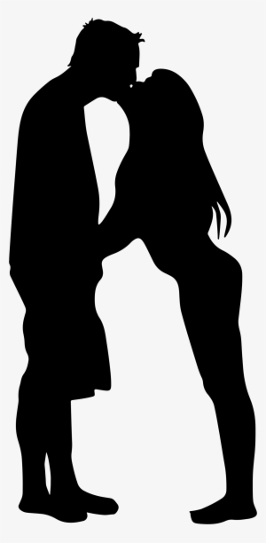 Pin By Kayla Gonzalez On Drawing - Couple Kissing Silhouette Png