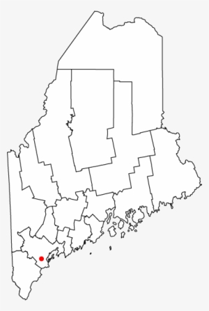Map Of Maine Highlighting Westbrook - Stephen King Maine Map