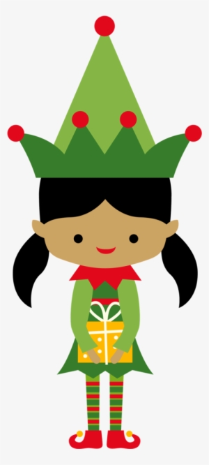 Clipart Girl Elf - Christmas Girl Elves Clipart