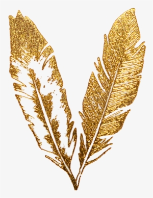 Feather Decor Decoration Icon - Gold Feather Drawing