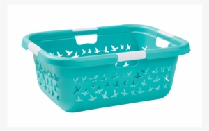Laundry Basket, Turquoise With Vents - Storage Basket