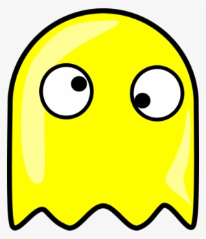Large Ghost Cliparts - Pacman Yellow Ghost Png