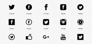 Social Icons White Png - Transparent White Social Icon