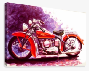 Indian Scout Motorcycle Canvas Print - Motorcycle