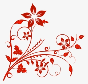 Swirls - Red Floral Designs Png