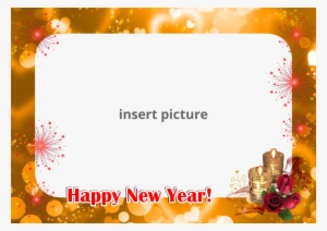 Download Free Printable Happy New Year Candle Png Frame - Frame Happy New Year Png