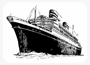 Black & White Ship Png Clipart Cruise Ship Clip Art - Titanic Clip Art