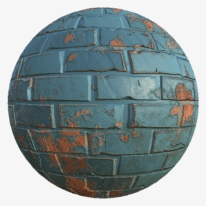 Damaged Painted Brick Wall - Sphere