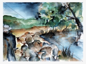 Postcard Ossenberg - Painting