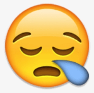 Free Png Ios Emoji Sleepy Face Png Images Transparent - Sad Face Emoji