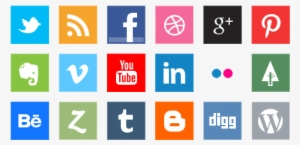 Social Icons Png File - Share On Social Media Buttons