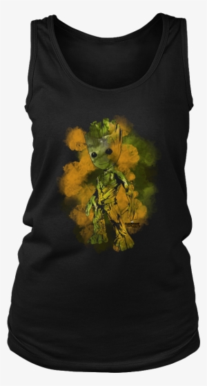 Guardians Of Galaxy Vol 2 Watercolor Groot Tshirt Graphic - Alien Halloween Costume Shirt Funny Ufo Easy