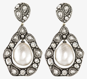 Gilan Pearl And Diamond Drop Earrings - New Year