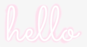 Neon Pink "hello" - Hello Neon Png
