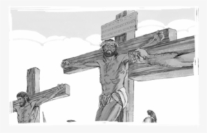 Jesus Crucificado Con Los Dos Ladrones