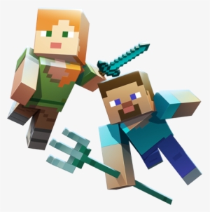 Steve & Alex Aquatic Update Artwork - Minecraft Aquatic Update Png