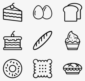 Bakery And Cake - Hand Drawn Icons Png