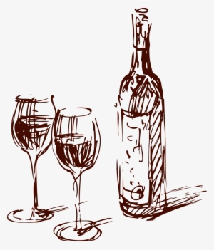 Wine Oak Barrel Common Grape Vine Whiskey - Wine Glass Drawing Png