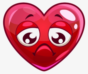 Sad Heart Png Image - Love Heart With Face