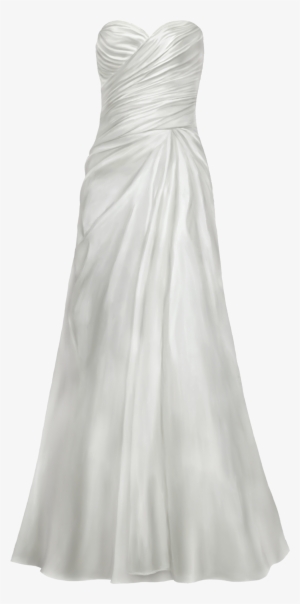 Satin Wedding Dress Png Clip Art - Wedding Dress Png