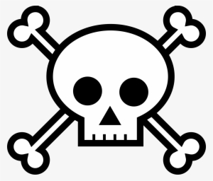 Skull And Crossbone Clipart Png Free Download - Draw Skull And Bones