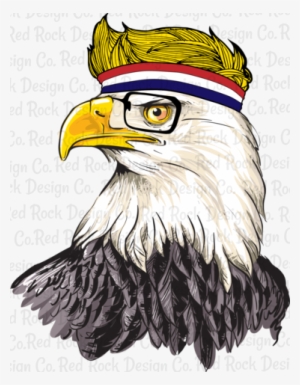 Trump Eagle With Hair - Illustration Of A Bald Eagle