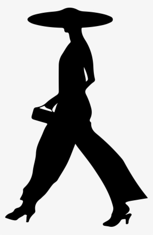 People Walking Vector Png Download - Silhouette Of Woman Walking