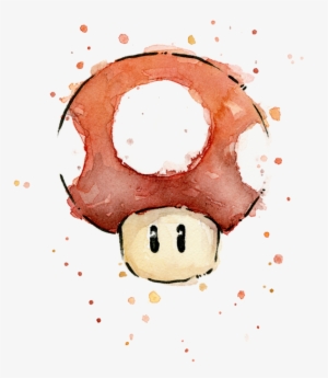 Bleed Area May Not Be Visible - Mario Toad Watercolor