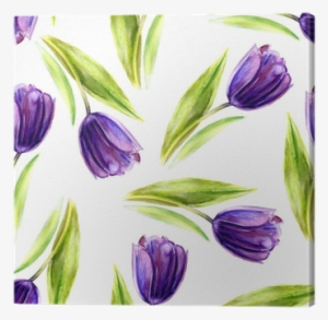Watercolor Purple Tulip Flower - Watercolor Painting