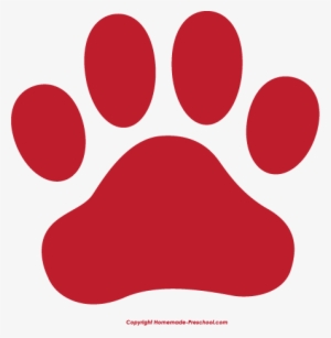 Picture Black And White Library Tiger Silhouette At - Dog Paw Print Red