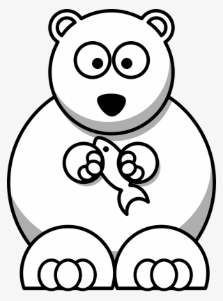 Cartoon Animals Black And White Hd Background 9 Hd - Polar Bear Drawing Easy Cute