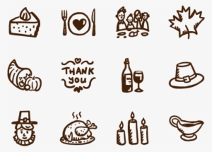40 Hand-drawn Thanksgiving Icons Cover - Hand Drawn Thanksgiving Icons