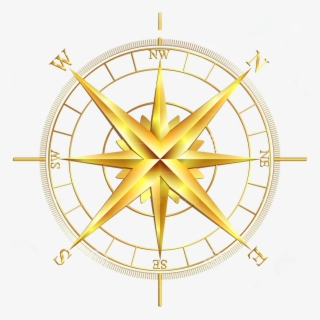 Download Vector Gold Compass Rose Clipart Compass Rose - Gold Compass Rose Png