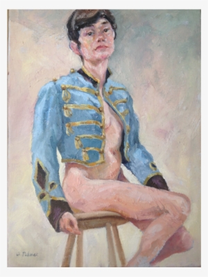 Blue Tunic, Oil - Sitting