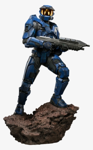 Blue Team Leader Statue - Halo Blue Team Png