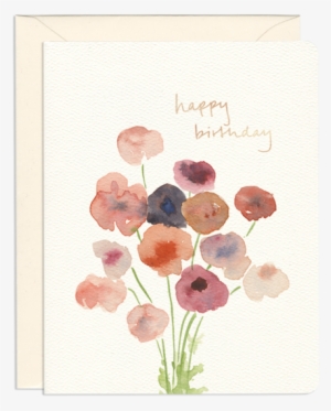 poppies birthday card - birthday