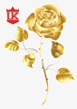 Share This Image - Gold Rose Transparent