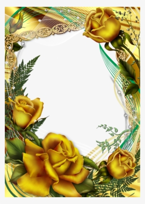 Photo Frame Golden Roses